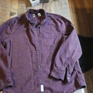 Flannel shirt dark burgundy